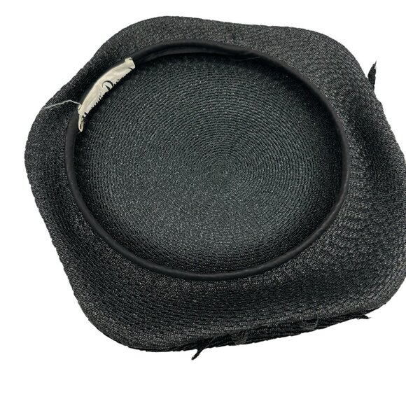 Norman Durand Original Designer Black Hat from the 1950-60s Vintage MCM - Picture 10 of 11